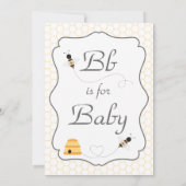 Invitation Baby shower des abeilles en effervescen (Dos)