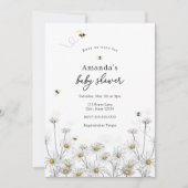Invitation Baby shower des abeilles et maries (Devant)