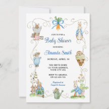 Baby shower des amis Peter Rabbit