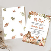 Invitation Baby shower des animaux Citrouilles de bois