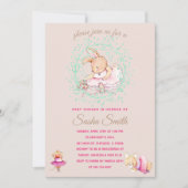Invitation Baby shower des animaux de ballet (Devant)