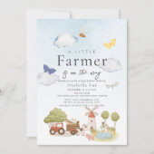 Invitation Baby shower des animaux de ferme des petits agricu (Devant)