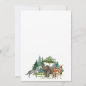 Invitation Baby shower des animaux de la forêt (Dos)
