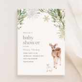 Invitation Baby shower des animaux de la forêt d'h