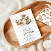 Invitation Baby shower des animaux de la forêt lunaire