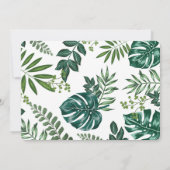 Invitation Baby shower des animaux de la jungle tropicale (Dos)