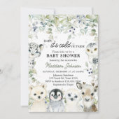 Invitation Baby shower des animaux de l'Arctique (Devant)