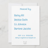 Invitation Baby shower des animaux des bois (Dos)