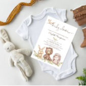 Invitation Baby shower des animaux des bois