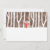 Invitation Baby shower des animaux des bois d'hive (Dos)