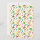 Invitation Baby shower des animaux forestiers (Dos)