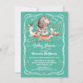 Invitation Baby shower des animaux forestiers (Devant)