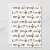 Invitation Baby shower des animaux forestiers (Dos)