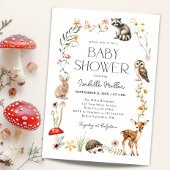Invitation Baby shower des animaux forestiers