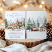 Invitation Baby shower des animaux forestiers