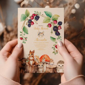 Invitation Baby shower des animaux forestiers