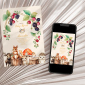 Invitation Baby shower des animaux forestiers