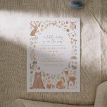 Invitation Baby shower des animaux forestiers<br><div class="desc">Fêtez l'arrivée prochaine de votre petit avec notre charmant Baby shower d'animaux de forêt de bois. Ce design présente une bordure aquarelle peinte à la main et qui présente une adorable collection de créatures et d'éléments boisés, dont un lapin lapin, une chouette, un raton laveur, un ours, un écureuil, un...</div>