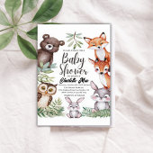Invitation Baby shower des animaux forestiers