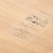 Invitation Baby shower des animaux forestiers (Poser)