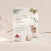 Invitation Baby shower des animaux forestiers ench