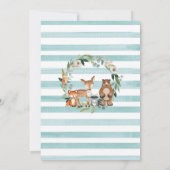 Invitation Baby shower des animaux forestiers neutres selon l (Dos)