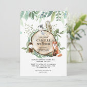 Invitation Baby shower des animaux rustiques de bo (Debout devant)