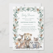 Invitation Baby shower des animaux rustiques de bo (Devant)