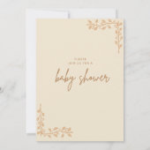 Invitation Baby shower des animaux rustiques de bo (Dos)