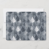 Invitation Baby shower des Arbres Bleus et Blancs (Dos)