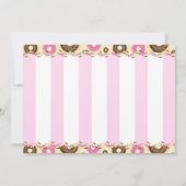 Invitation Baby shower des arrosages roses pour les beignes e (Dos)