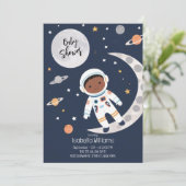 Invitation Baby shower des astronautes spatiaux (Debout devant)