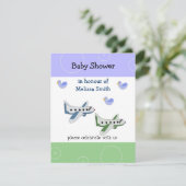 Invitation Baby shower des avions (Debout devant)