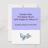 Invitation Baby shower des avions (Dos)