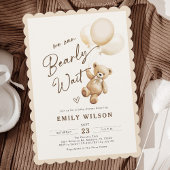 Invitation Baby shower des balais d'ours en peluche