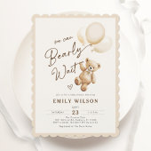 Invitation Baby shower des balais d'ours en peluche