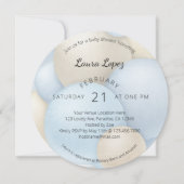 Invitation Baby shower des Ballons Bleus Modernes (Devant)