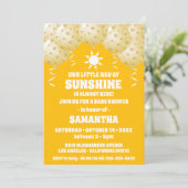 Invitation Baby shower des ballons de soleil Boho (Debout devant)