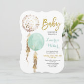 Invitation Baby shower des ballons neutres selon le sexe Invi (Debout devant)