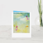 Invitation Baby shower des Balloons Pastel par aquarelle post (Dos)