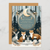 Invitation Baby shower des bois (Devant / Derrière)