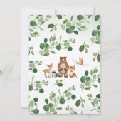 Invitation Baby shower des bois (Dos)