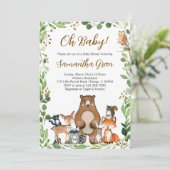 Invitation Baby shower des bois (Debout devant)