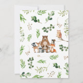 Invitation Baby shower des bois (Dos)