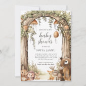 Invitation Baby shower des bois de couleur de la mer (Devant)