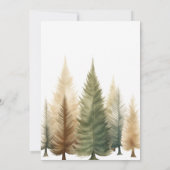 Invitation Baby shower des bois de couleur de la mer (Dos)