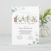 Invitation Baby shower des bois par Mail Forest Animaux (Debout devant)