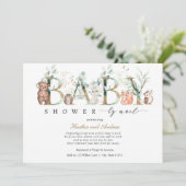 Invitation Baby shower des bois par Mail Forest Animaux (Debout devant)