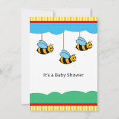 Invitation Baby shower des bourdons (Dos)