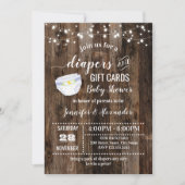Invitation Baby shower des cartes-cadeaux et des distributeur (Devant)
